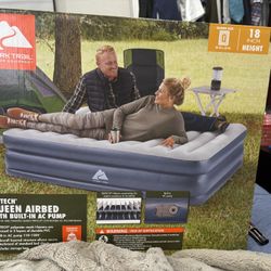 Never used open box  OT Tritech Queen Air bed W/ Pump