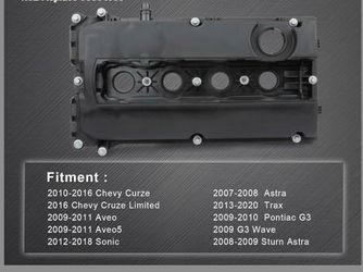 Engine valve cover compatible with Chevy Cruze 2010-2016