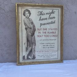 1931 Framed Advertisement Sex & Love Relations For The Young Adult 