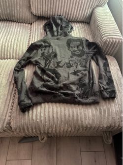 Assail grey and black zip up hoodie large