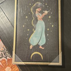Princess Jasmine, Disney Wall Art 12 inches By 7.5 Inches. Perfect Christmas present.