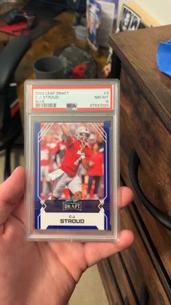 2022 leaf draft CJ Stroud blue PSA eight