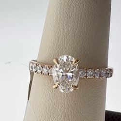 Diamond Wedding Ring Rose Gold 18k