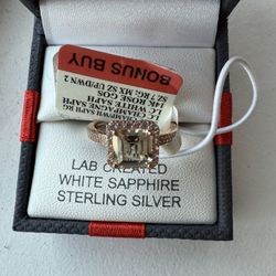 White Sapphire Ring Size 7.