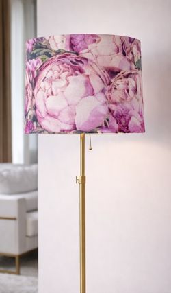 Floral Linen Lampshade Elegant Spring Vibes