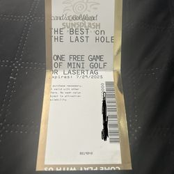 Scandia Mini Golf Laser Tag Free Ticket