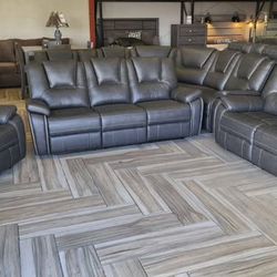 🛋️ NUEVA Eléctrica Con USB Sala 3 Piezas Sillas Reclinable EN CAJA 📦  🚛 Entrega Disponible 🛋️