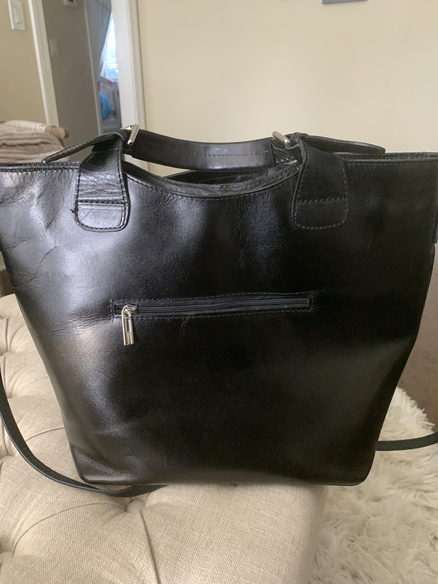 Genuine Italian leather black purse