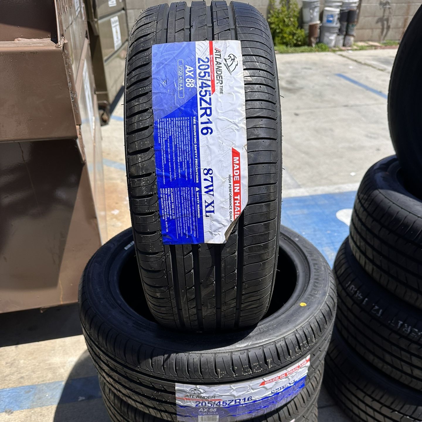 205/45/16 Atlander Set Of 4 New Tires Installed And Balanced 