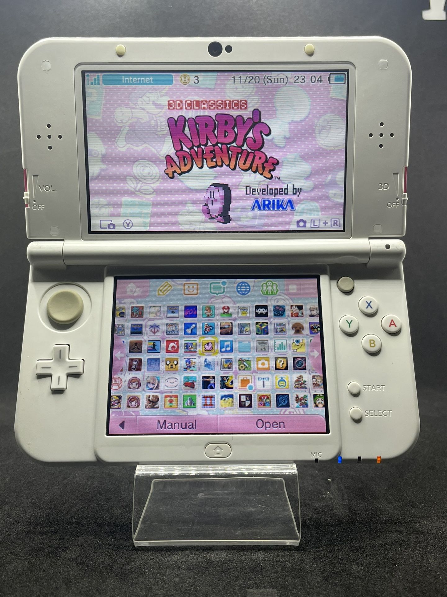 New Nintendo 3DS LL XL Pink White Comes With Games\charger\stylus
