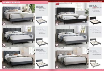 Queen bed frame = $139 / full bed frame = $129