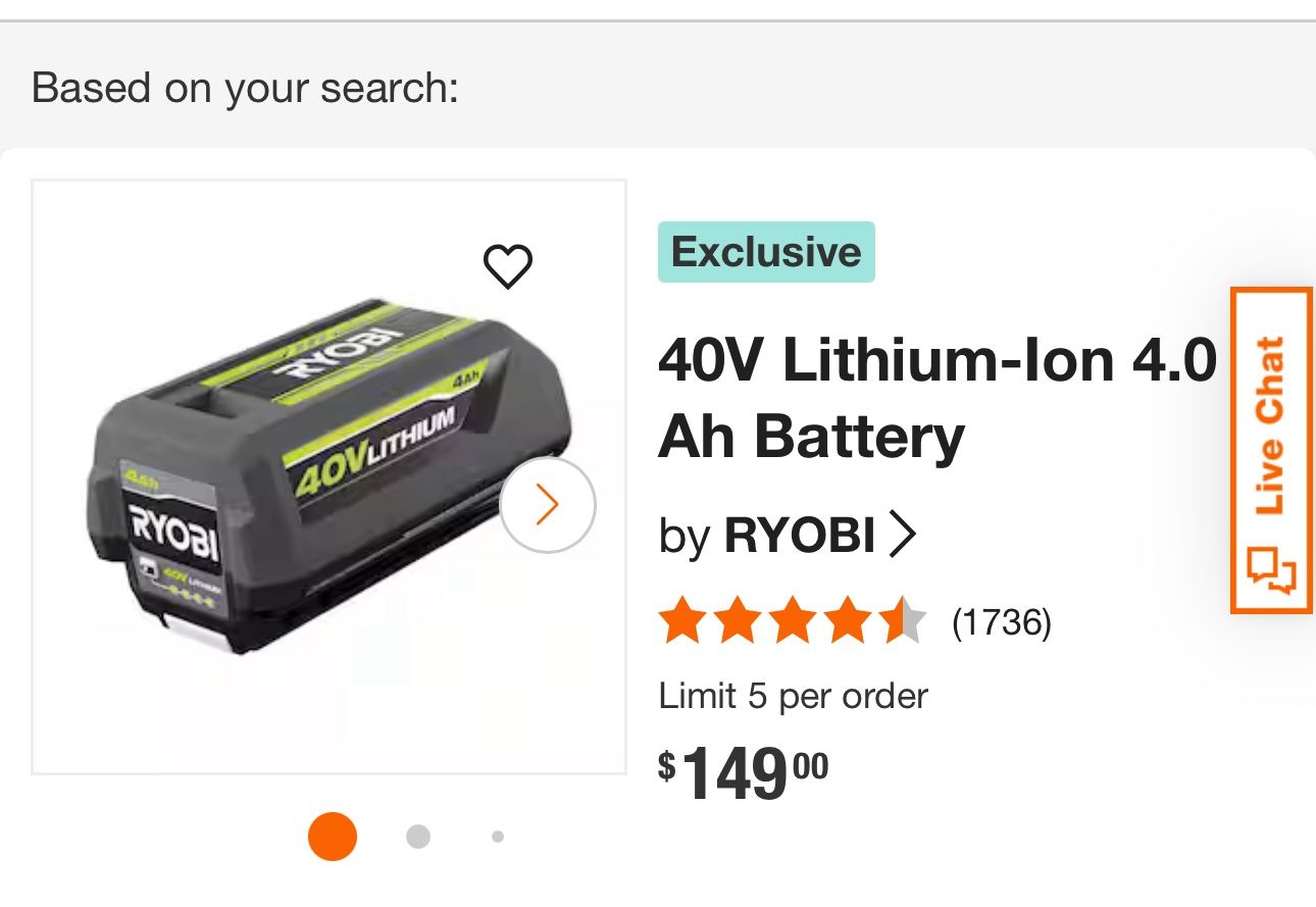 Ryobi Battery