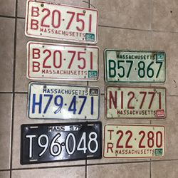 Massachusetts License Plate Bundle