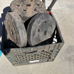 Set Of 80kg (160lb+) Weights With Dumbbell/barbell Bars