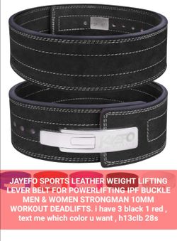 JAYEFO SPORTS LEATHER WEIGHT LIFTING LEVER BELT FOR POWERLIFTING IPF B &K6J
