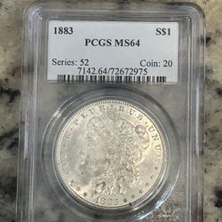1883 MS64 Toned Morgan Silver Dollar