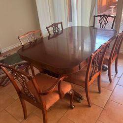 6 Original Thomasville Chair Company   Chairs And  Table 