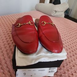 Gucci Shoes Size 39 1/2 Red Color 
