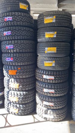 Truck and SUV tires available in many sizes.. mud tires and all-terrain tires also available