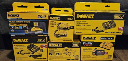 DEWALT XR AND FLEXVOLT BATTERIES AND CHARGERS