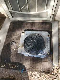 Radiator with fan