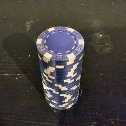 11.5 Gram Gambling Chips, Pack of 25, Blue,  NEW, Dice Faces