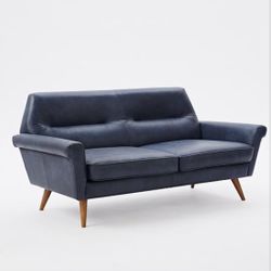 Navy blue West Elm Sofa 