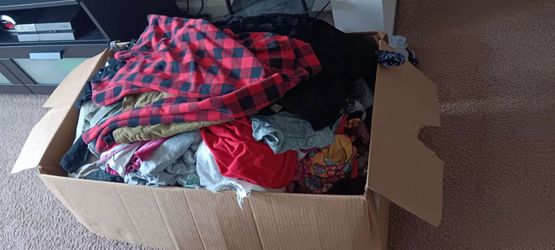 Box full of clothes from girl age 12 to teen.