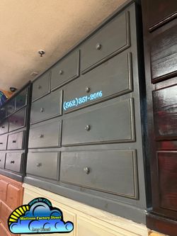 Nine drawer grey pinewood chest cajonera Comoda mueble nuevo new