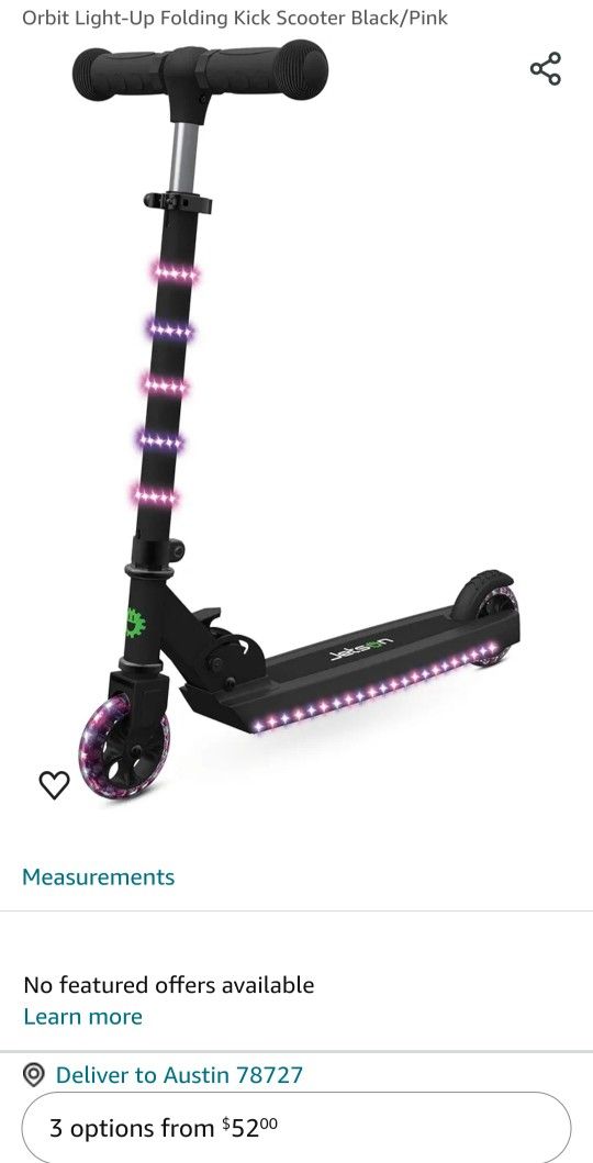 Brand New Kids Lightup Scooter
