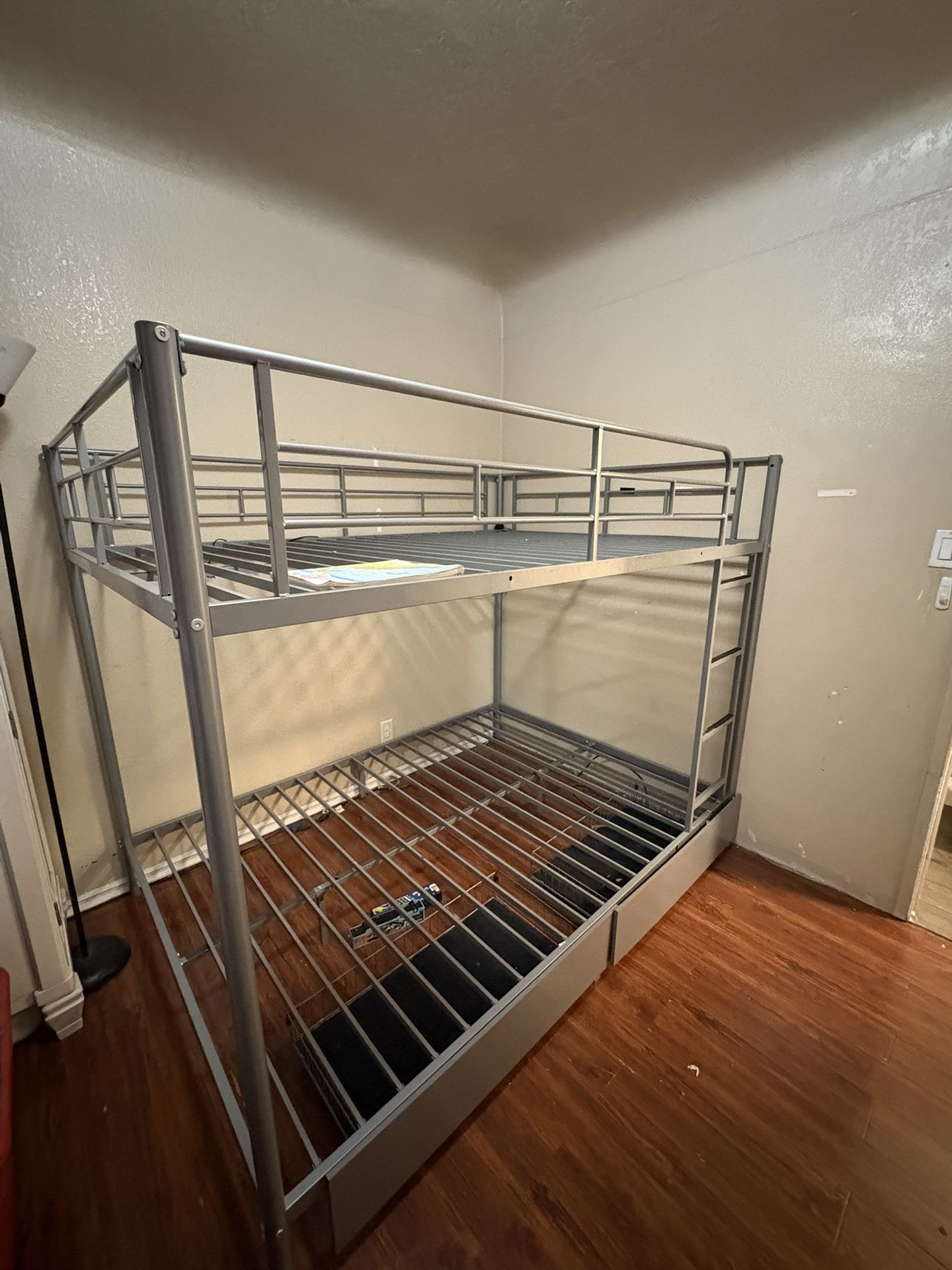 Full Size Gray Metal Bunk Beds