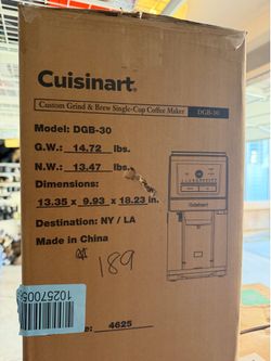 Cuisinart DGB-30 Custom Grind and Brew Single-Cup Coffee Maker