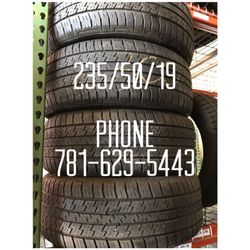 Used Tire For Sale 235/50/19 $250 All Four free mounting and Balancing