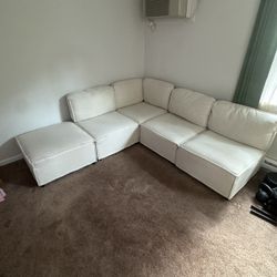 White Couch Sofa 
