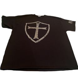 Cross Shirt Men 2XL Black Lightweight Casual Crew Neck Graphic Short Sleeve Tee