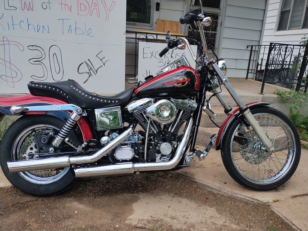 Harley Davidson Dyna Wide Glide with Custom Trailer
