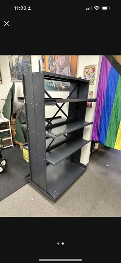 Heavy Duty Retail Rack Bookshelf Commercial With Wheels