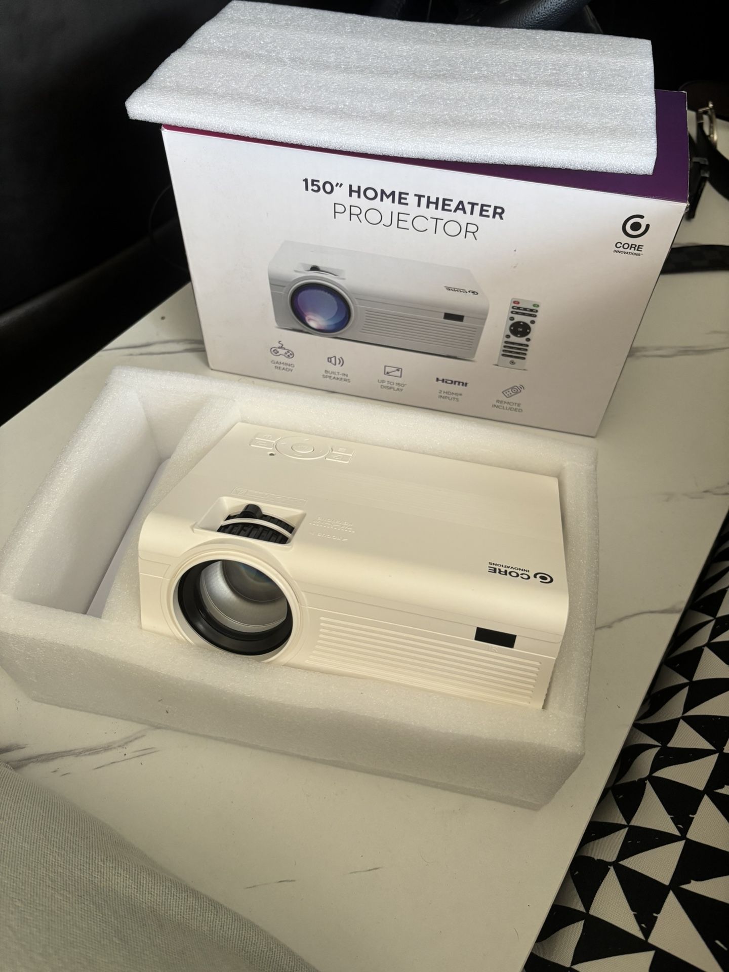 150” home theater projector