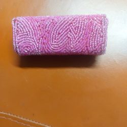 Lipstick Holder Pink Beaded IMC