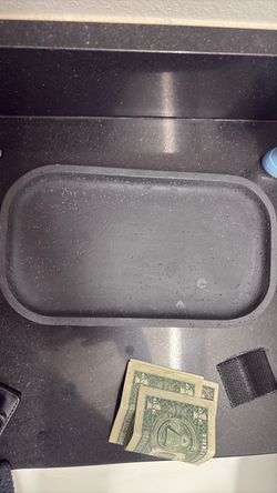 Dark Gray Oval ceramic Tray