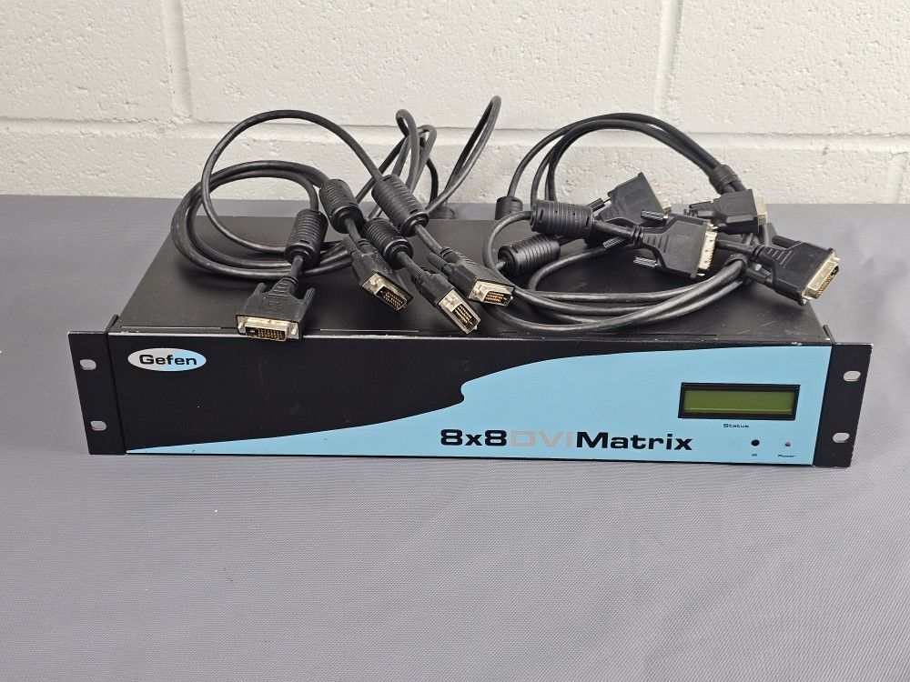 GEFEN EXT-DVI MATRIX SWITCHER 8X8 DVI 1920X1200 HDTV 1080P With Cable