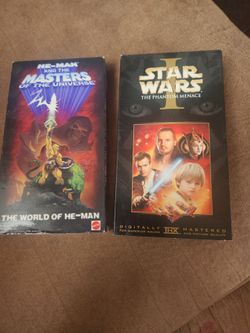 Star wars & He man vhs tapes