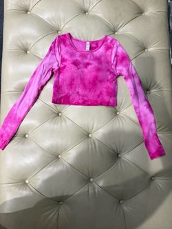 Lululemon Ribbed Long Sleeve Crop Top – Sonic Pink – Size 6