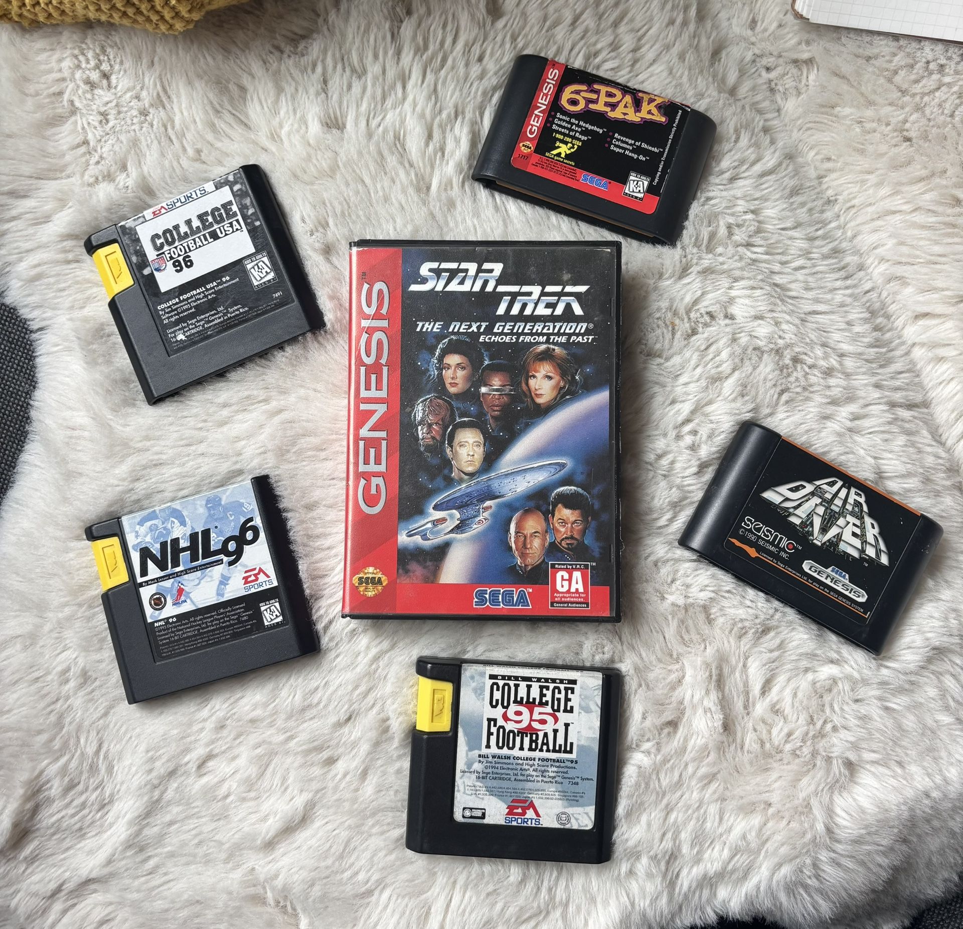 Saga Genesis Video Games Lot - 6 Games!