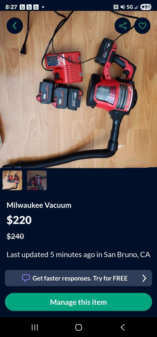 Milwaukee Vacuum