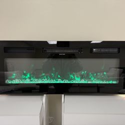 Brand new 36" Electric Fireplace in-Wall Recessed and Wall-Mounted with Remote & Panel Control, 1500/750W Fireplace Heater with Overheating Protection