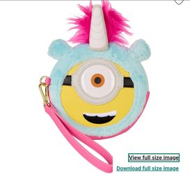 Minion Unicorn Plush Wristlet Coin Purse