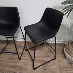 2 Ashley Centiar Black Counter Stools
