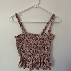 Cropped Floral Halter Top