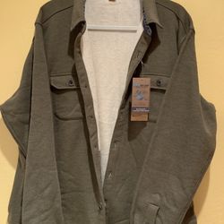 Mens XL Button Up Sweater Jacket 